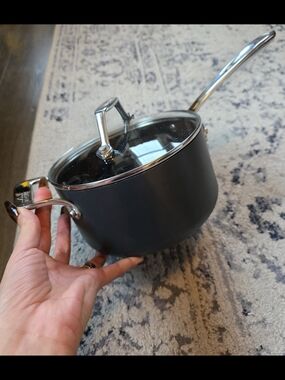 All-Clad HA1 Hard-Anodized Nonstick 2.5 Qt Saucepan with Glass Lid